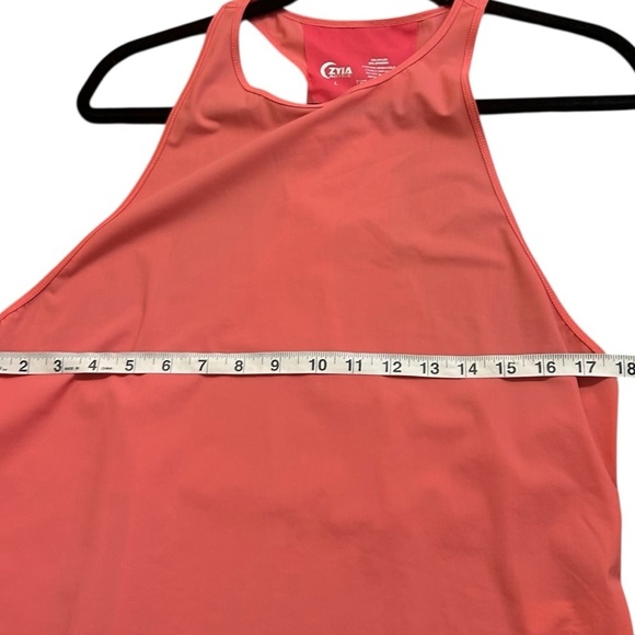 ZYIA Active Double Racer Tank- Coral Athletic Tank- Size Large - Picture 11 of 12